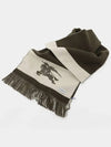 EKD Logo Wool Scarf Green - BURBERRY - BALAAN 4