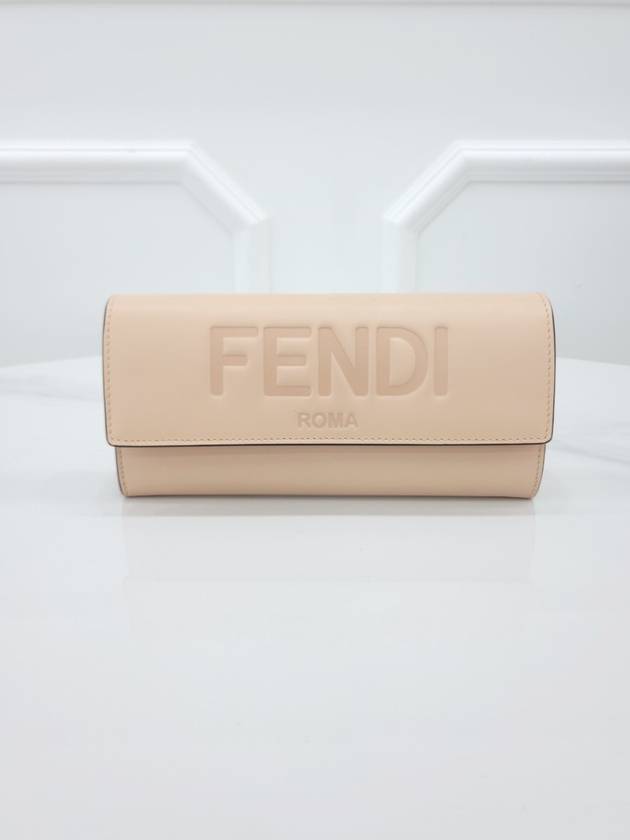 Logo pink Roman long wallet - FENDI - BALAAN 1