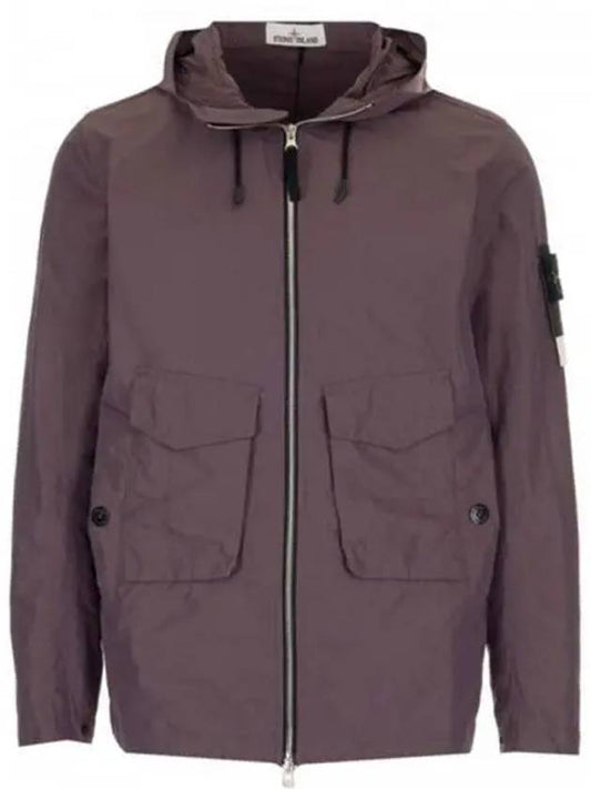 Wappen Patch Micro Reps Hooded Jacket Purple - STONE ISLAND - BALAAN 2