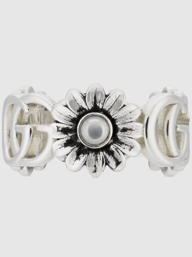 Double G Flower Ring Silver - GUCCI - BALAAN 5