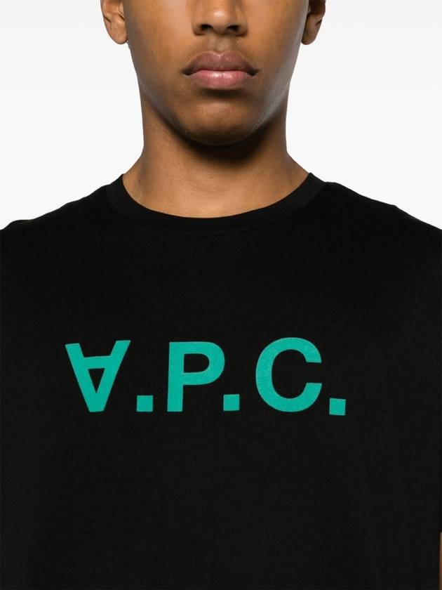 VPC Logo Organic Cotton Short Sleeve T-Shirt Black - A.P.C. - BALAAN 7