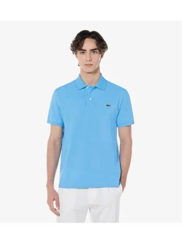 Men s French Regular Fit Basic Short Sleeve Polo Blue - LACOSTE - BALAAN 1