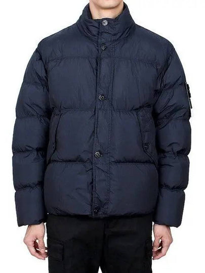 Garment Dyed Crinkle Reps Down Padding Navy - STONE ISLAND - BALAAN 2