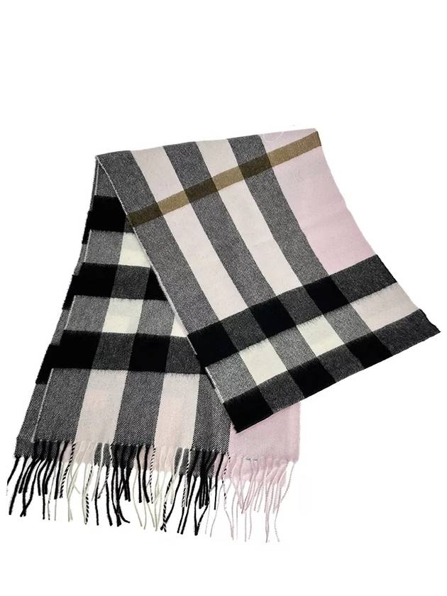 Check Cashmere Scarf Grey - BURBERRY - BALAAN 2