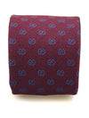 Men's GG Pattern Silk Tie Burgundy Blue - GUCCI - BALAAN 5