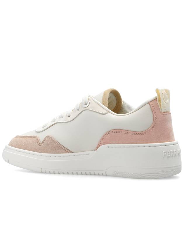 Gancini Leather Low Top Sneakers Pink - SALVATORE FERRAGAMO - BALAAN 6