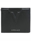 Logo Bifold Leather Half Wallet Black - VERSACE - BALAAN 2