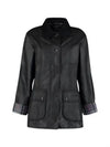 Beadnell Wax Zip-up Jacket Black - BARBOUR - BALAAN 2