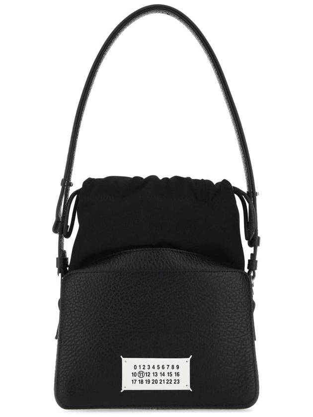 Logo Patch Leather Bucket Cross Bag Black - MAISON MARGIELA - BALAAN 2