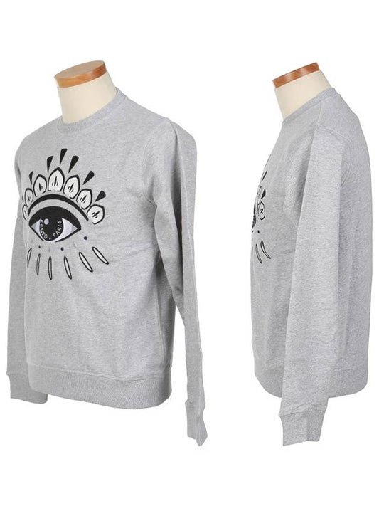 Big Eye Motif Sweatshirt Grey - KENZO - BALAAN 2