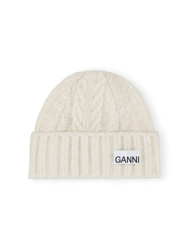 Cable knit beanie A51111 153 - GANNI - BALAAN 3