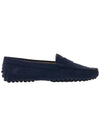 Gommino Suede Driving Shoes Blue - TOD'S - BALAAN 3