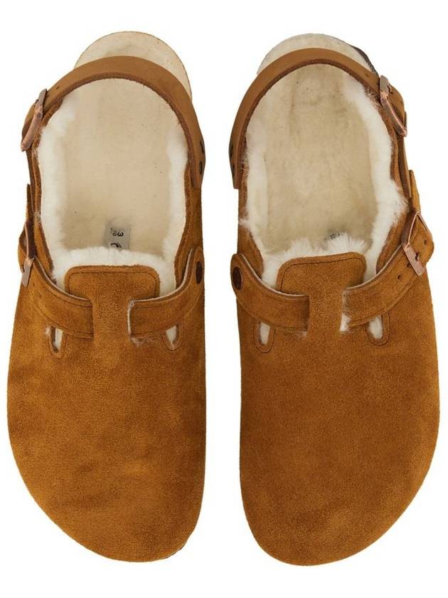 Tokio Shearling Suede Sandals Brown - BIRKENSTOCK - BALAAN 7