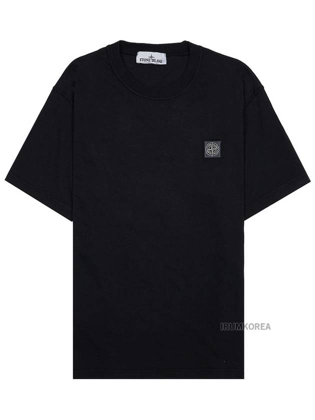 Organic Cotton Short Sleeve T-Shirt Black - STONE ISLAND - BALAAN 10