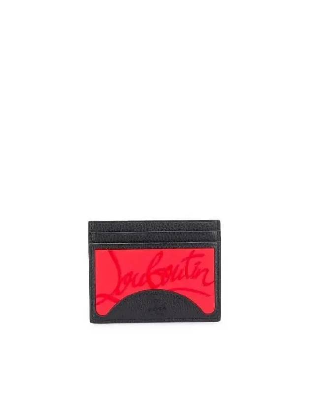 Men's Kios Logo Card Wallet Red Black - CHRISTIAN LOUBOUTIN - BALAAN 2