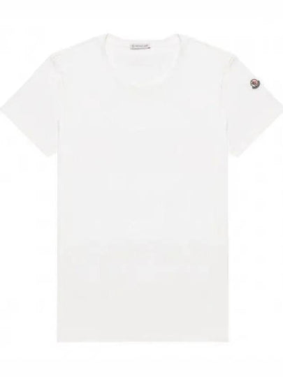 Logo Patch Jersey Cotton Short Sleeve T-Shirt Off White - MONCLER - BALAAN 2