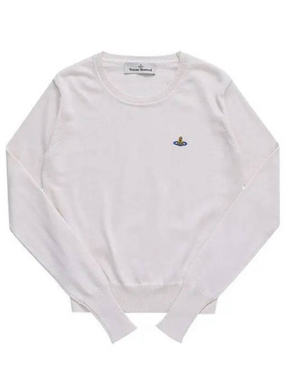 ORB Embroid Logo Knit Top Cream - VIVIENNE WESTWOOD - BALAAN 2