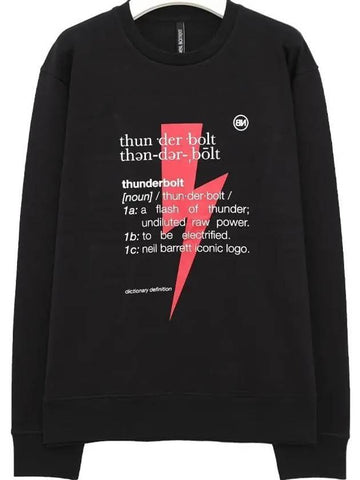 Men's Definition Sweatshirt Black - NEIL BARRETT - BALAAN 1