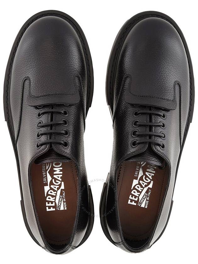 Salvatore Ferragamo Men's Black Leather Derby Shoes, Size 8 - SALVATORE FERRAGAMO - BALAAN 3