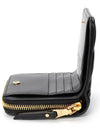 Matelasse Logo Zip Around Half Wallet Black - MIU MIU - BALAAN 7