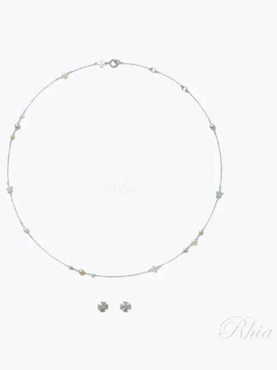 Kira Necklace And Stud Earrings Set Silver - TORY BURCH - BALAAN 2