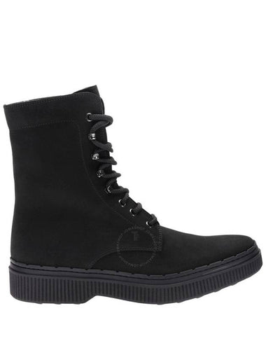 Tods Men's Black Suede Lace-Up Stivaletto Gomma Ankle Boots, Brand Size 5.5 ( US Size 6.5 ) - TOD'S - BALAAN 1