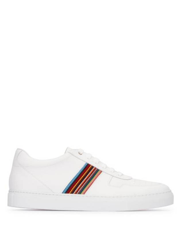 Men's Fermi Leather Low Top Sneakers White - PAUL SMITH - BALAAN 2