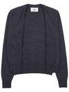 Women s Heart Logo Wool Cardigan FKC111 KN0025 055 - AMI - BALAAN 8