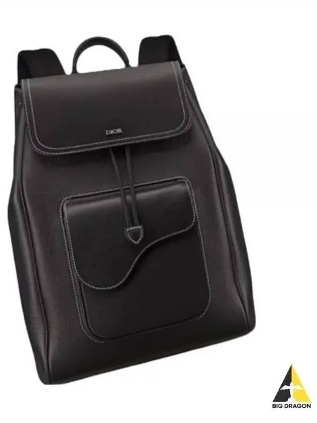 Saddle Grained Calfskin Backpack Black - DIOR - BALAAN 2