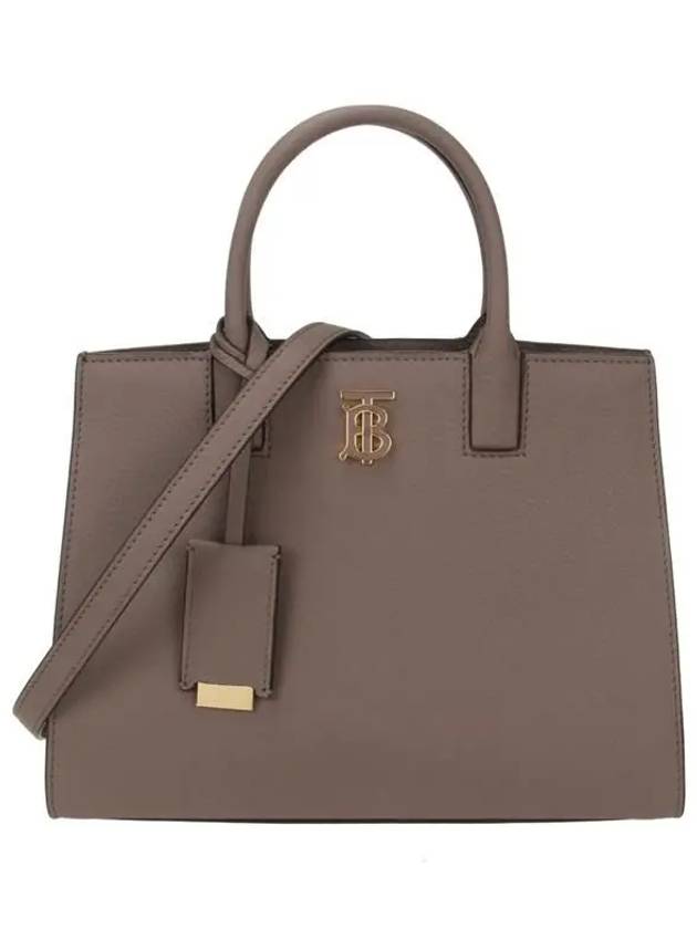 Francis Leather Mini Tote Bag Light Saddle Brown - BURBERRY - BALAAN 2