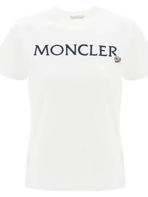 24SS logo embroidery lettering tshirt 8C000 06 829HP 037 - MONCLER - BALAAN 1