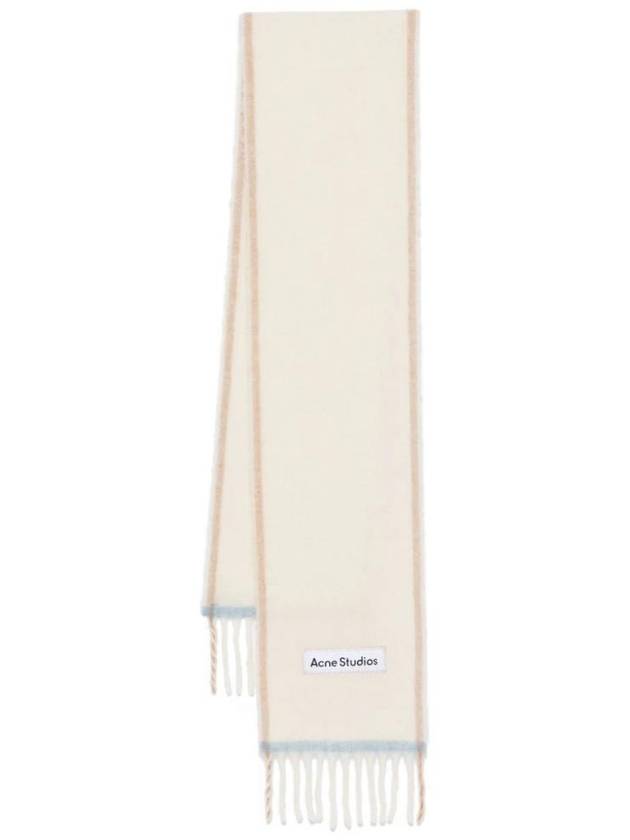 Mohair Wool Fringe Muffler White - ACNE STUDIOS - BALAAN 1