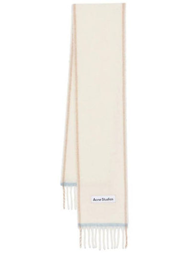 Mohair Wool Fringe Muffler White - ACNE STUDIOS - BALAAN 1