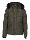 Threequarter Down Jacket Black Fox Fur Army Green - MOOSE KNUCKLES - BALAAN 2