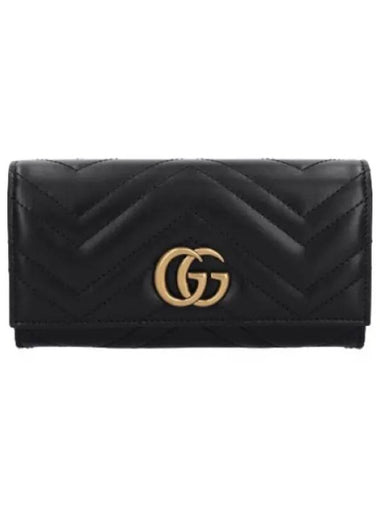 GG Marmont long wallet black - GUCCI - BALAAN 1