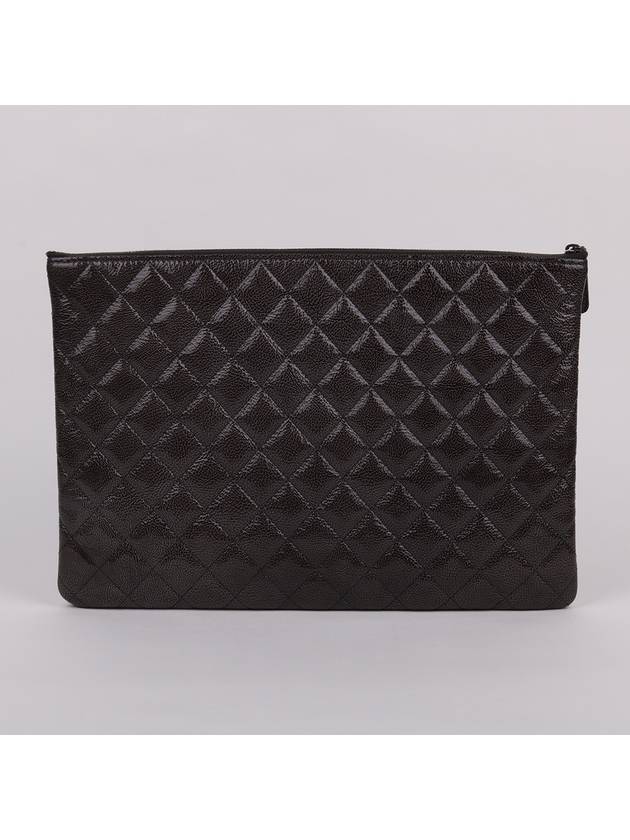 CC silver gray patent large clutch bag - CHANEL - BALAAN 5