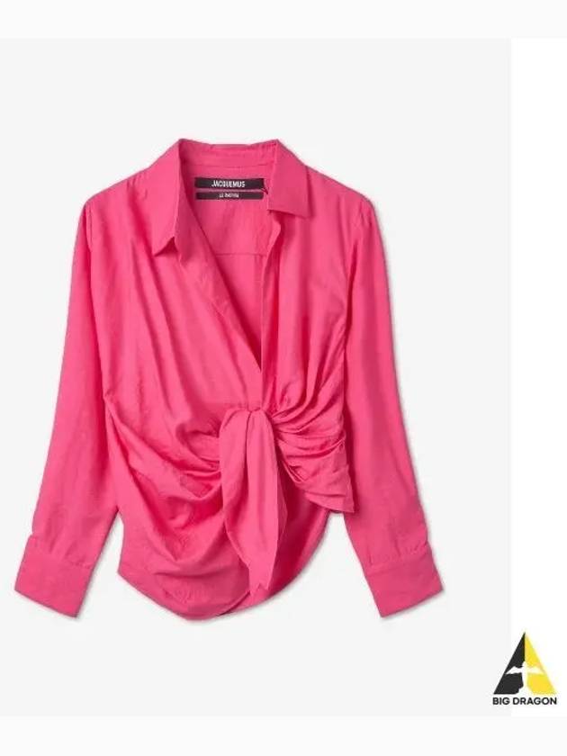 Le Chemise Bahia Tied Sash Shirt Pink - JACQUEMUS - BALAAN 2