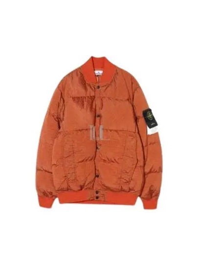 Macro Ripstop Nylon Metal Down Jacket Orange - STONE ISLAND - BALAAN 2