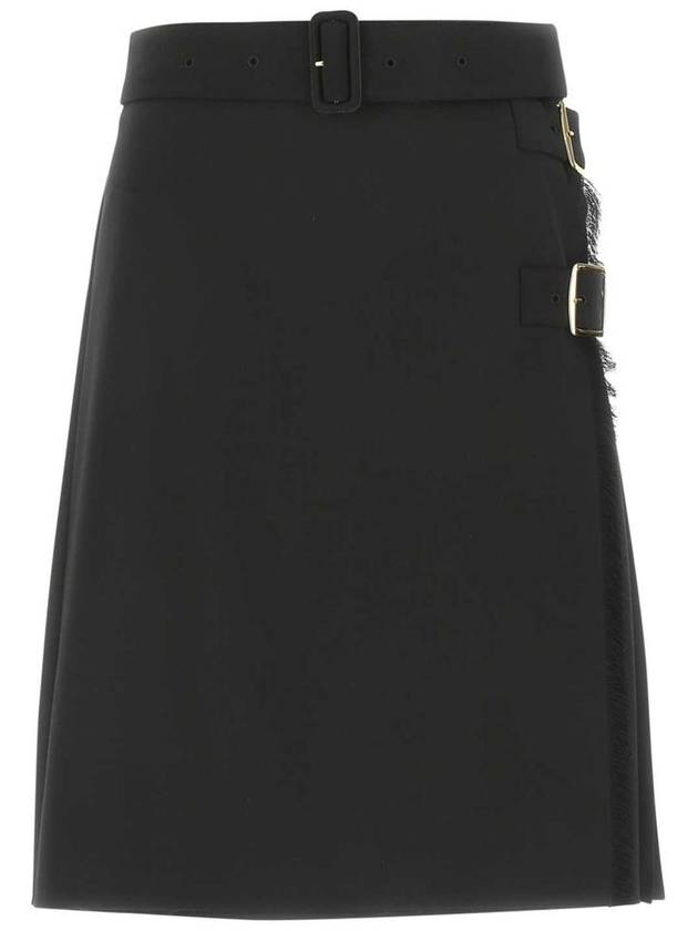 Women's Buckle A-Line Skirt Black - BURBERRY - BALAAN 2