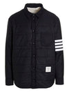 4 Bar Reversible Shirt Jacket Navy - THOM BROWNE - BALAAN 2