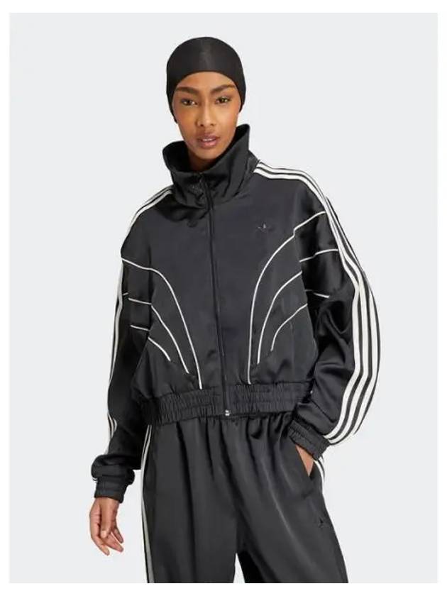 Piping Loose Crop Track Jacket Black - ADIDAS - BALAAN 2