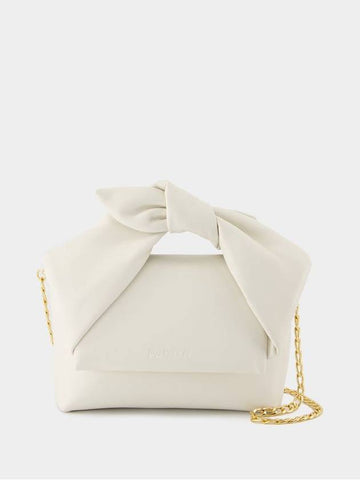 Bow Small Twister Crossbody - J.W. Anderson - Leather - White - JW ANDERSON - BALAAN 1