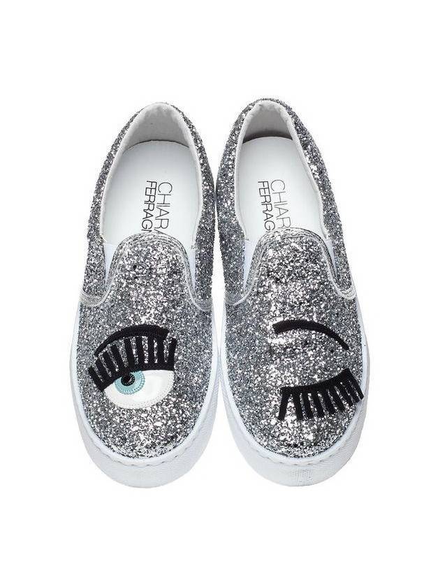 Wink glitter slip on sneakers size 35 CF577 - CHIARA FERRAGNI - BALAAN 3