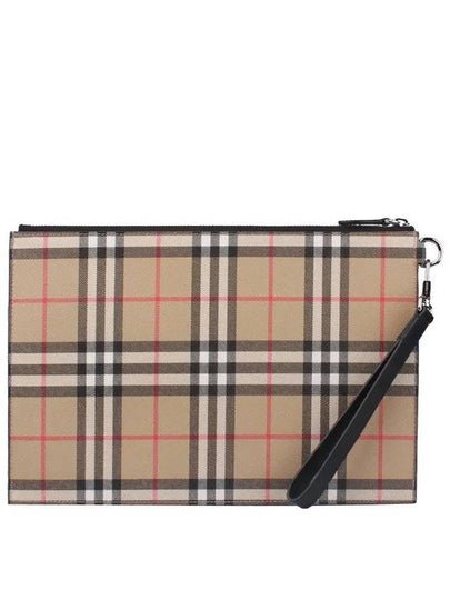 Vintage Check Clutch Bag Beige - BURBERRY - BALAAN 2