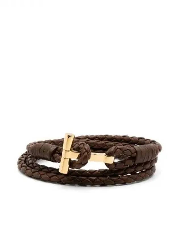 T braid leather bracelet 270396 - TOM FORD - BALAAN 1