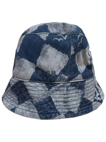 Kids Crochet Denim Bucket Hat Blue S4MSJUCT047 126 - MSGM - BALAAN 1