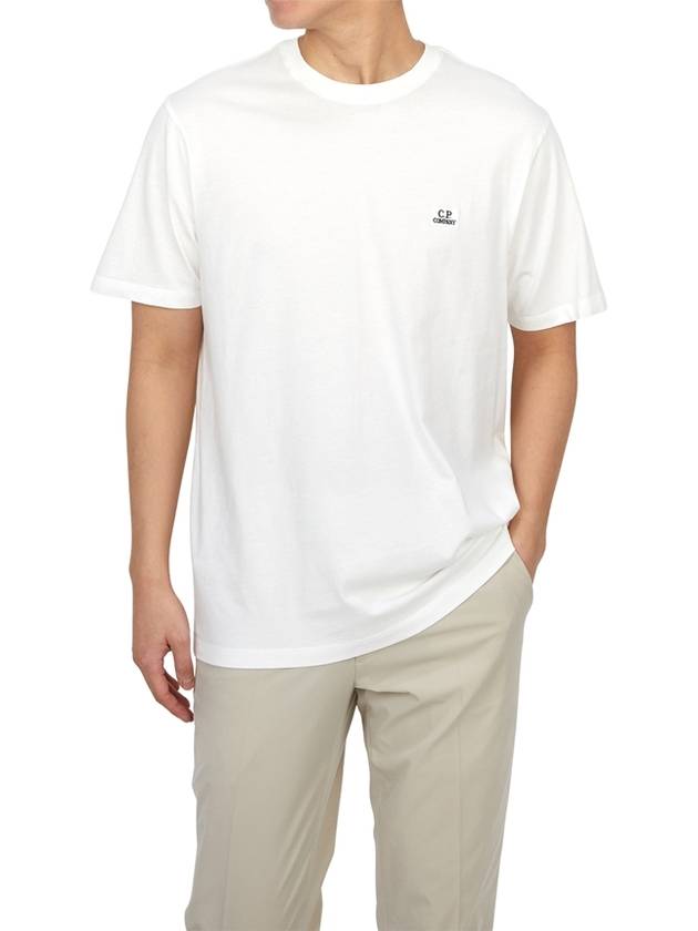 Logo Short Sleeve T-Shirt White - CP COMPANY - BALAAN 5