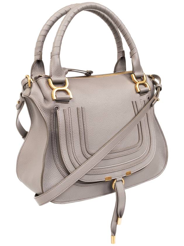 Marcie Grained Leather Tote Bag Grey - CHLOE - BALAAN 5