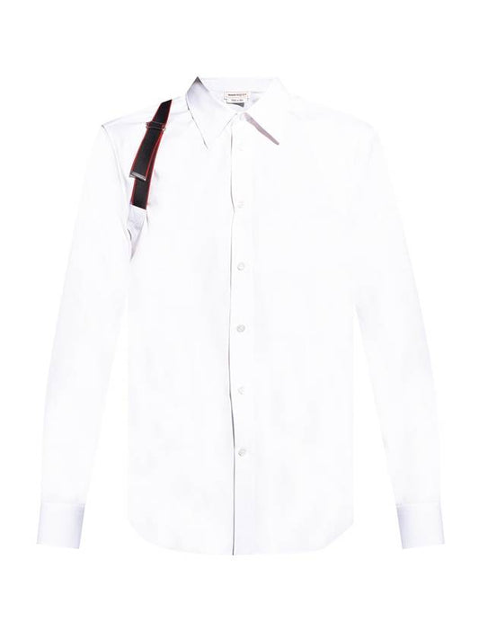 Men's Harness Patch Long Sleeve Shirt White - ALEXANDER MCQUEEN - BALAAN 1