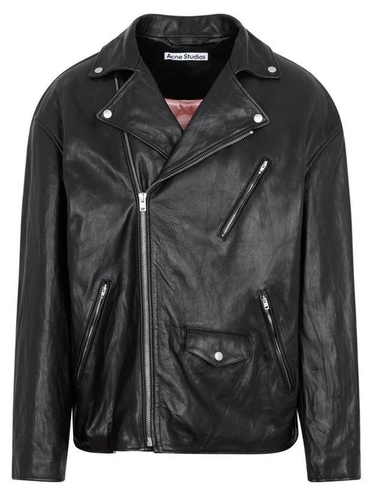 distressed leather jacket - ACNE STUDIOS - BALAAN 1